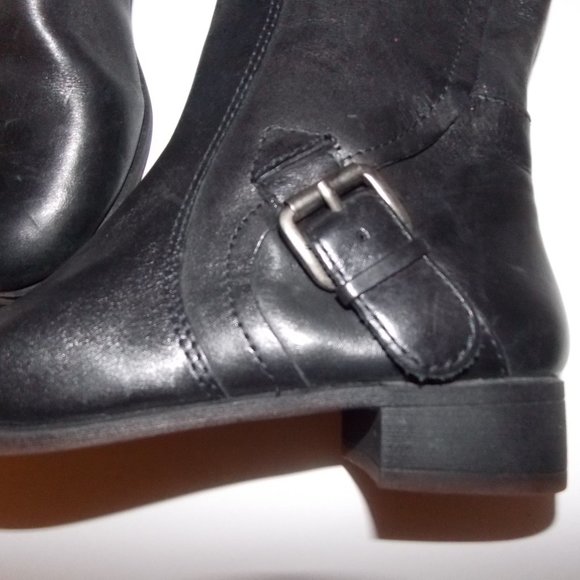 Nine West women's black leather boots size 5.5M - Picture 7 of 8